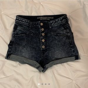 AEO Super High Waisted Denim Shorts